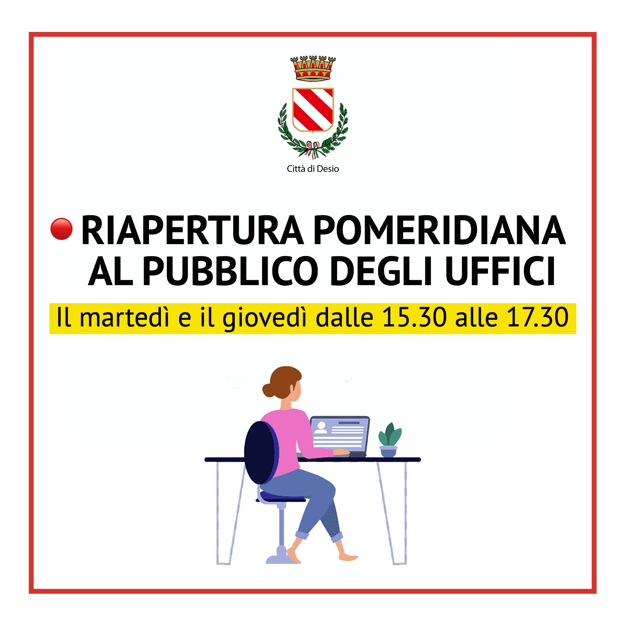 Dal 1° settembre riapertura pomeridiana al pubblico