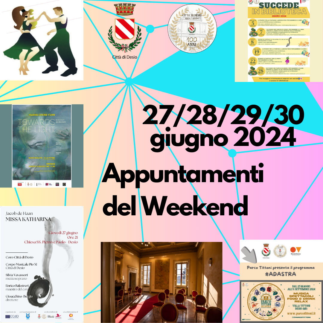 APPUNTAMENTI PER IL PROSSIMO WEEKEND