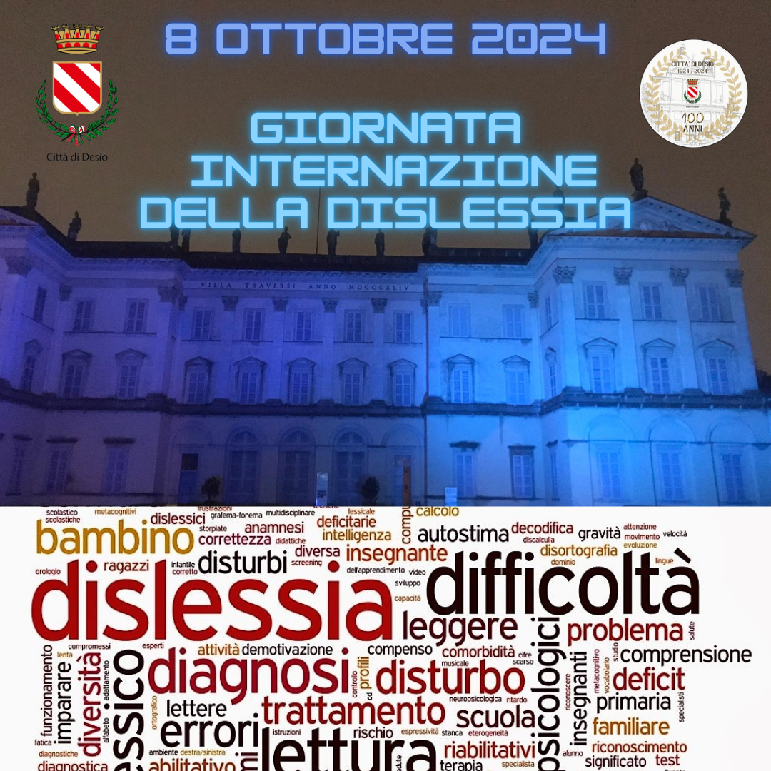 8 ottobre 2024 - Giornata internazionale di consapevolezza sulla dislessia: il mondo si colora di turchese