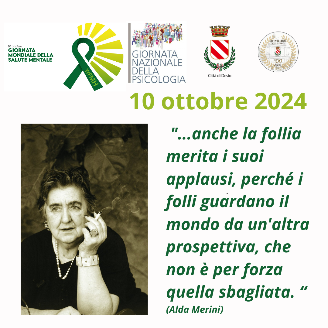 IL 10 OTTOBRE 2024 SI CELEBRANO:  IL WORLD HEALTH MENTAL DAY (Giornata Mondiale della Salute Mentale) e LA GIORNATA NAZIONALE DELLA PSICOLOGIA. 