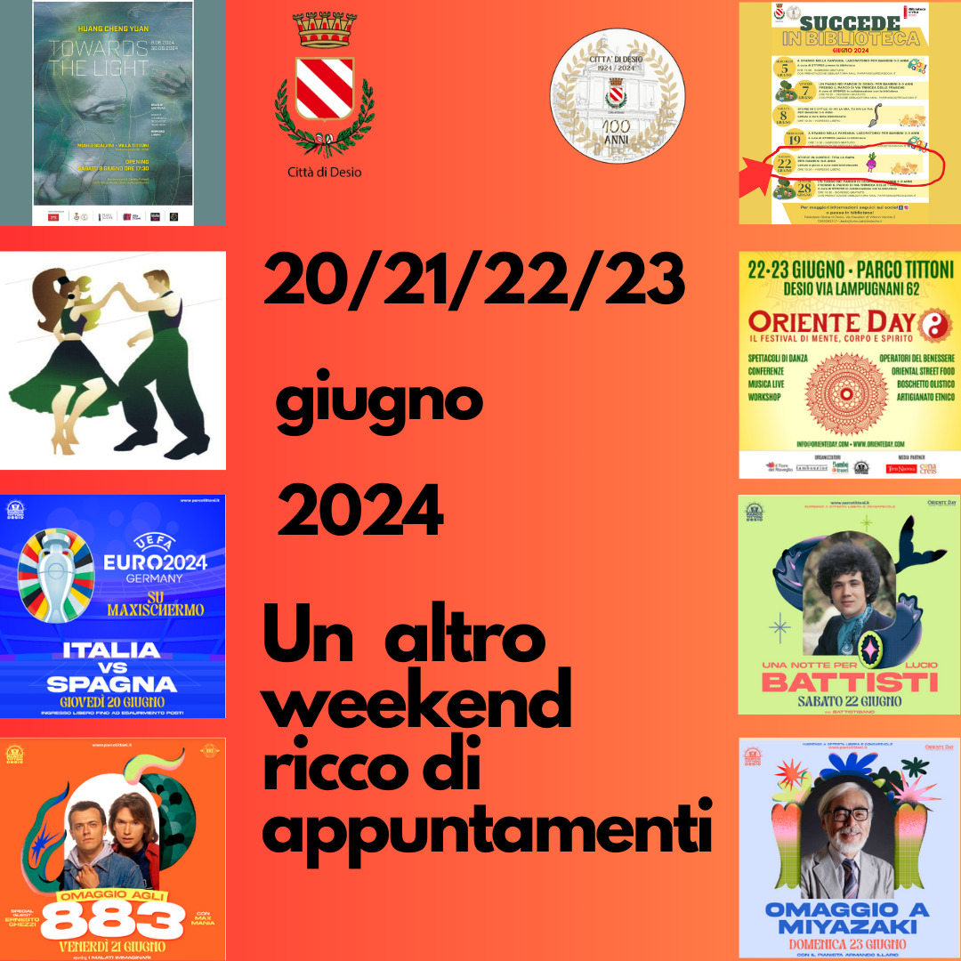 grafica per post con tutti gli eventi