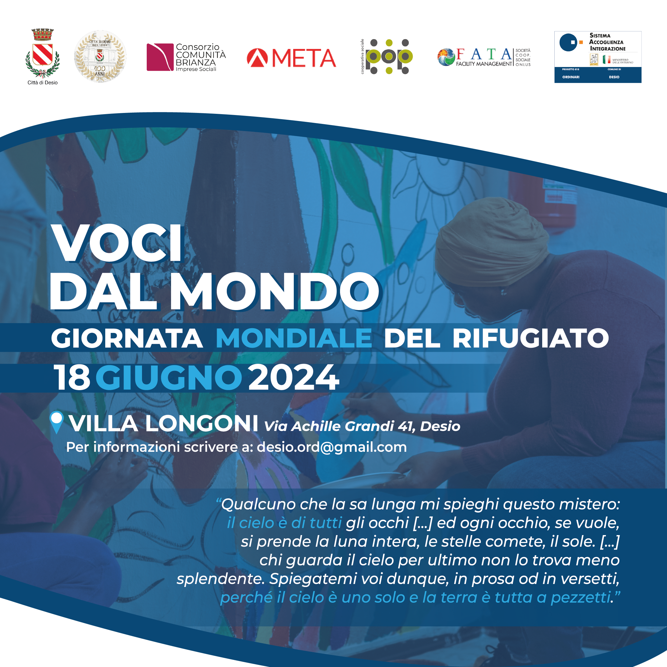 VOCI DAL MONDO - Giornata Mondiale del rifugiato