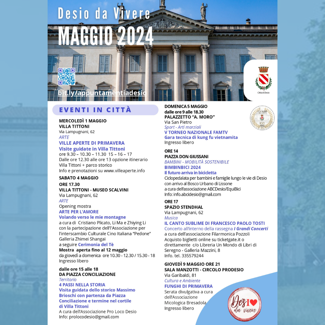 Desio da Vivere - Eventi di Maggio 2024