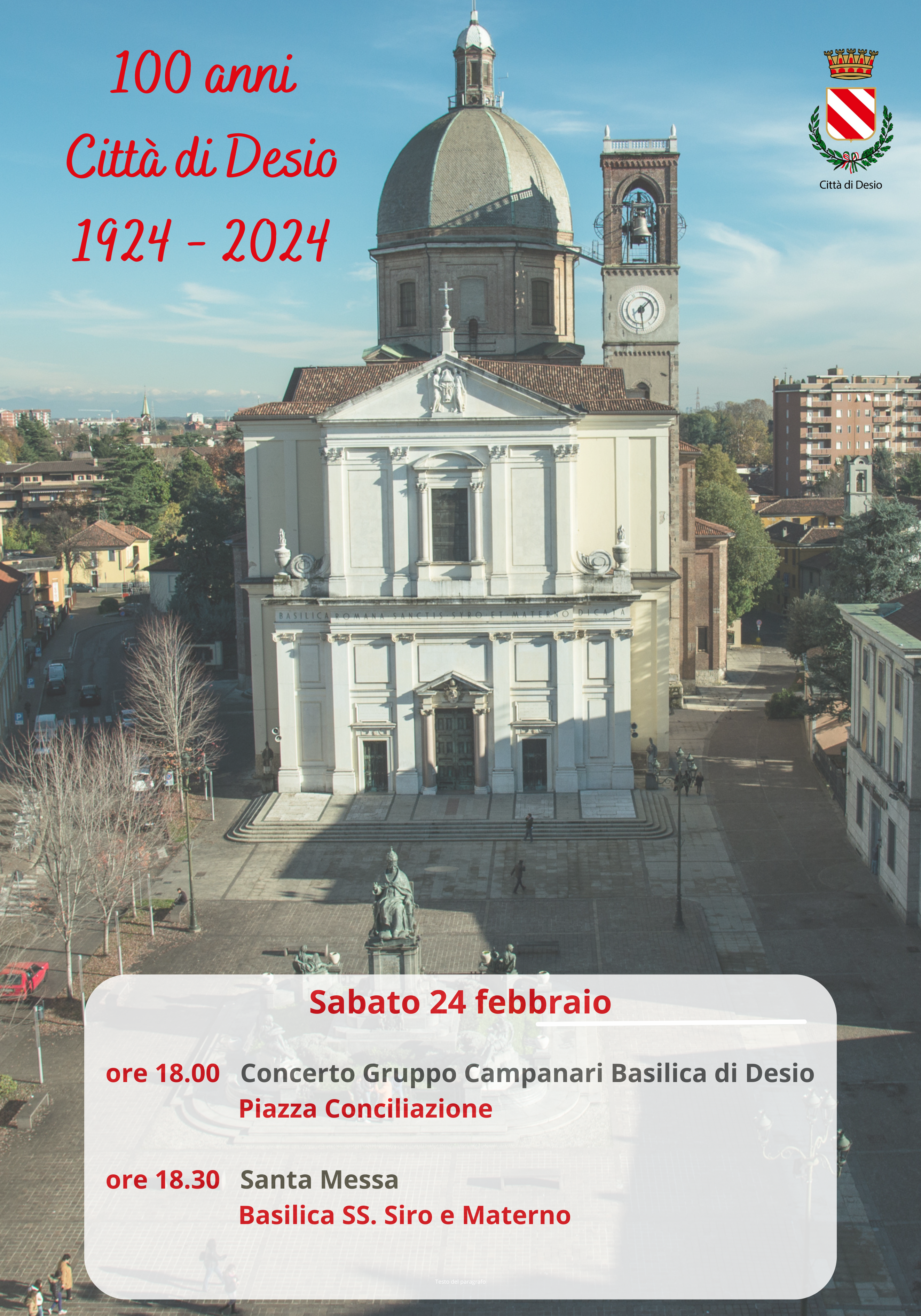 Buon compleanno Desio: 1924/2024, 100 anni di Città