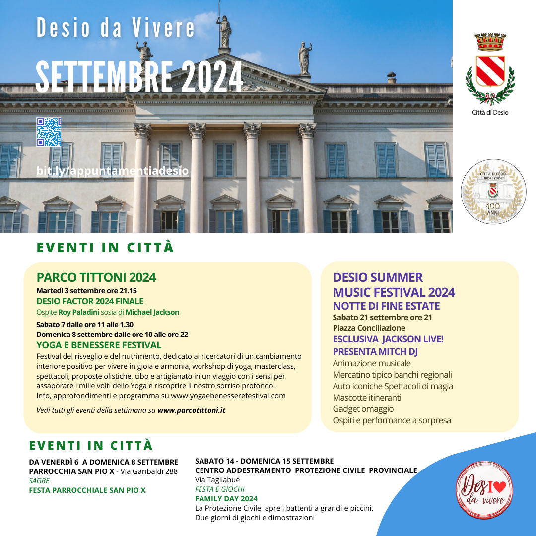 Desio da Vivere - Eventi di settembre 2024 