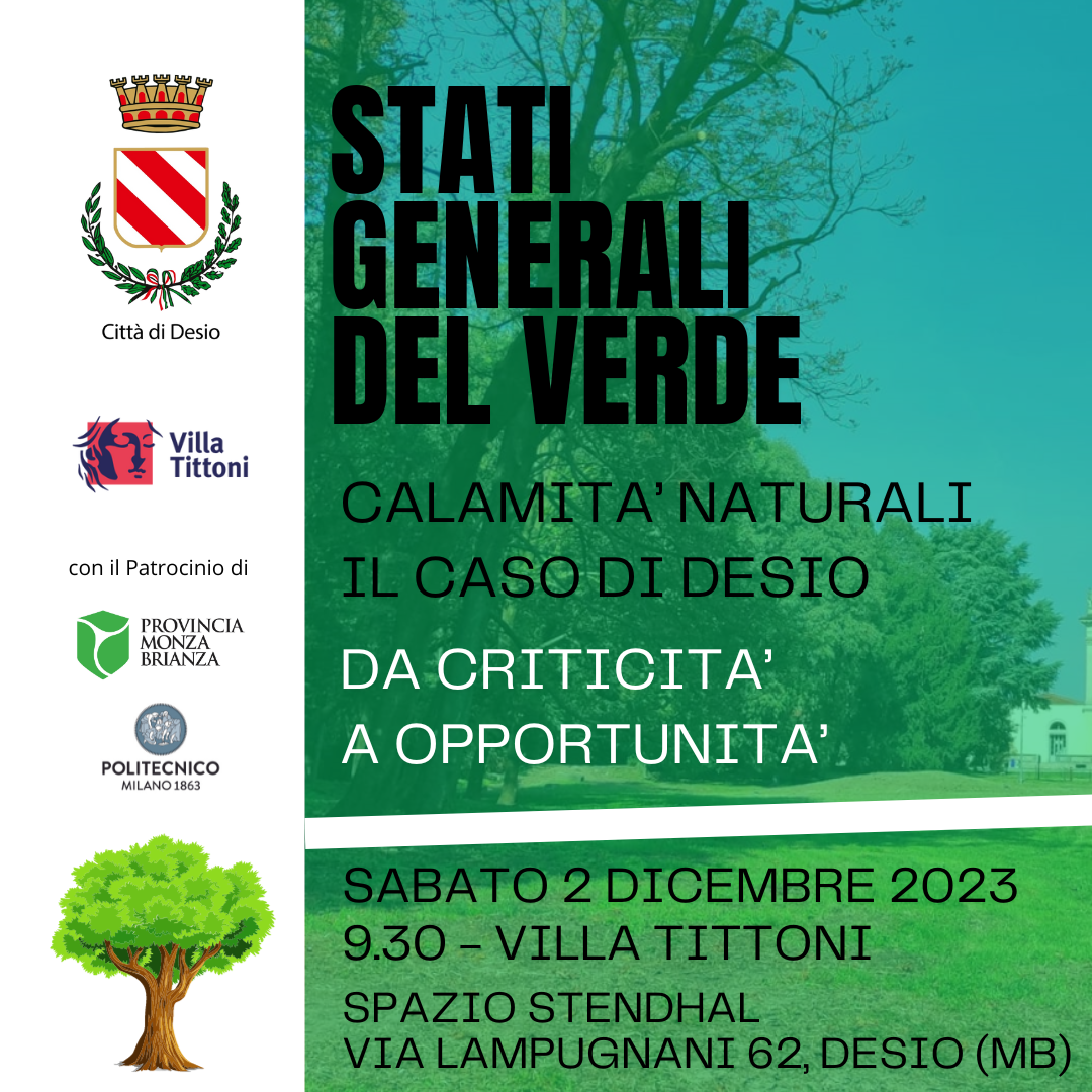 Il Comune di Desio lancia gli Stati Generali del Verde, da criticità a opportunità