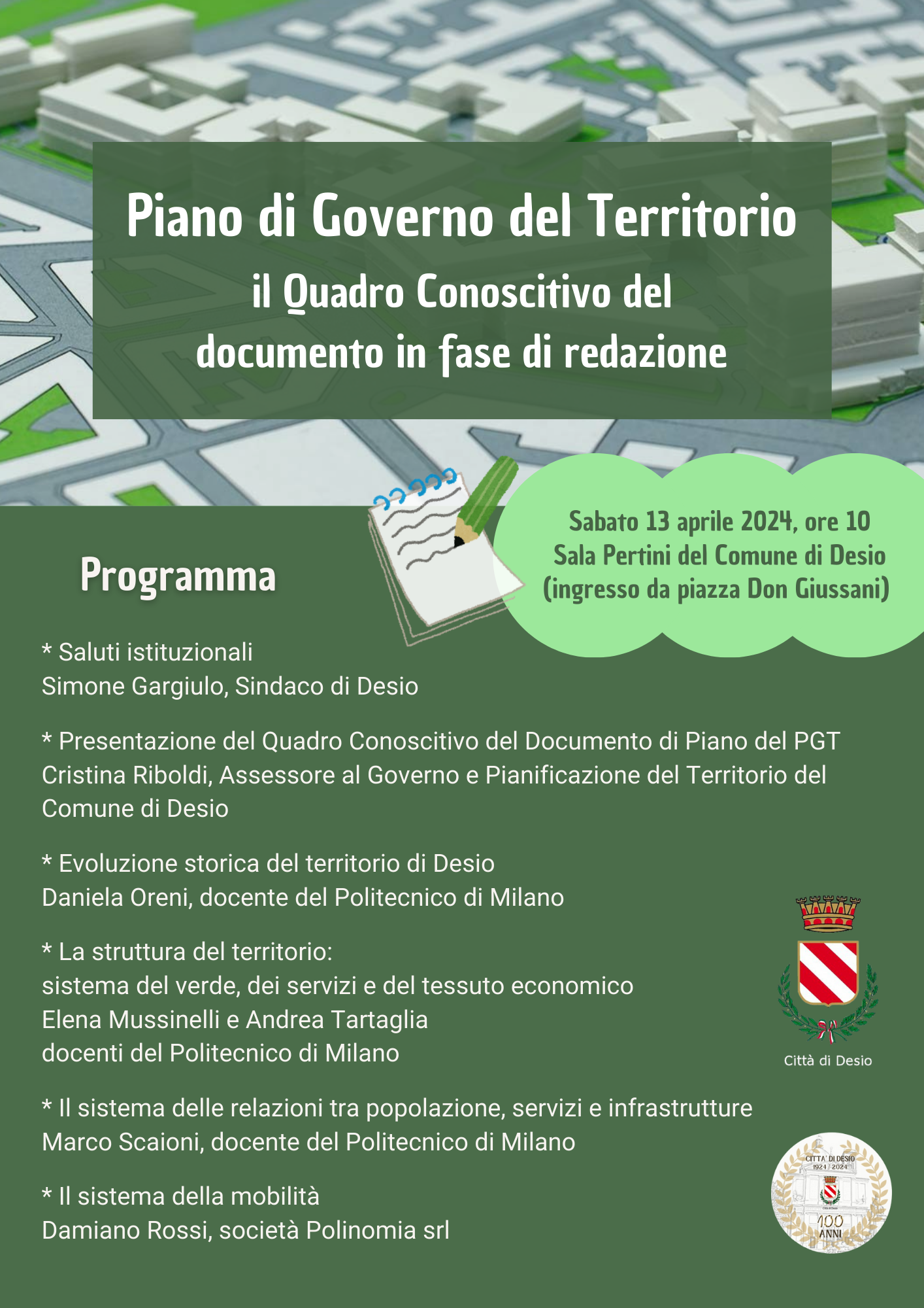 Piano di Governo del Territorio, a che punto siamo? Un primo incontro per illustrare il Quadro Conoscitivo del documento in fase di redazione