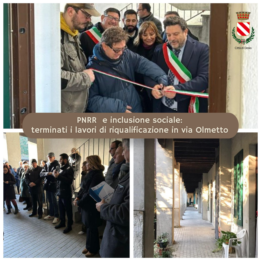 PNRR e inclusione sociale, terminati i lavori di riqualificazione in via Olmetto