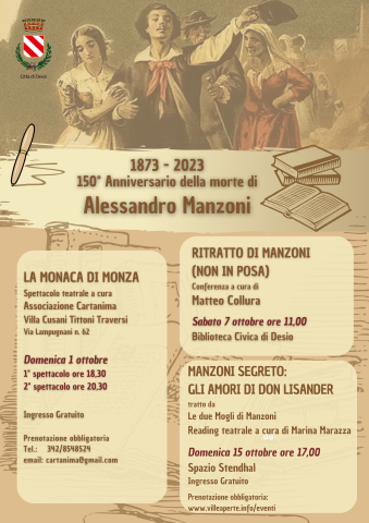 Desio celebra Manzoni nel 150° anniversario dalla scomparsa
