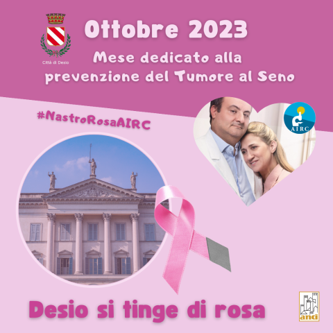 Nastro Rosa, prevenzione tumore al seno. Desio aderisce alla campagna AIRC e illumina di rosa Villa Tittoni