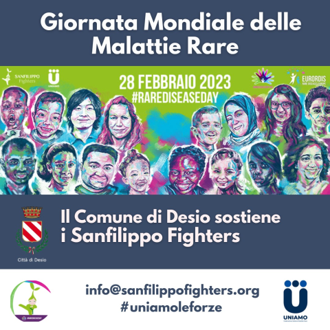 28 febbraio, Malattie Rare: Desio partecipa alla Giornata di sensibilizzazione e sostiene i 'Sanfilippo Fighters'