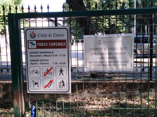 Interventi di manutenzione nel parco storico di Villa Tittoni