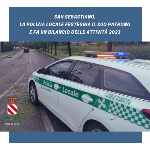 San Sebastiano, la Polizia Locale festeggia il suo Patrono e fa un bilancio delle attività 2023 