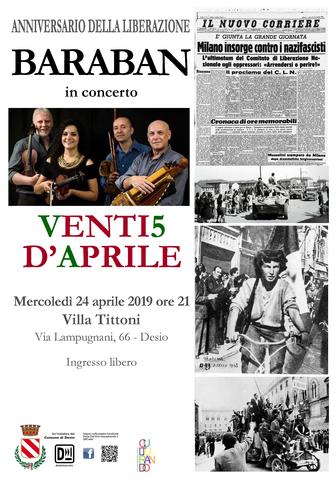 "Venti5 d'Aprile" - Baraban in concerto
