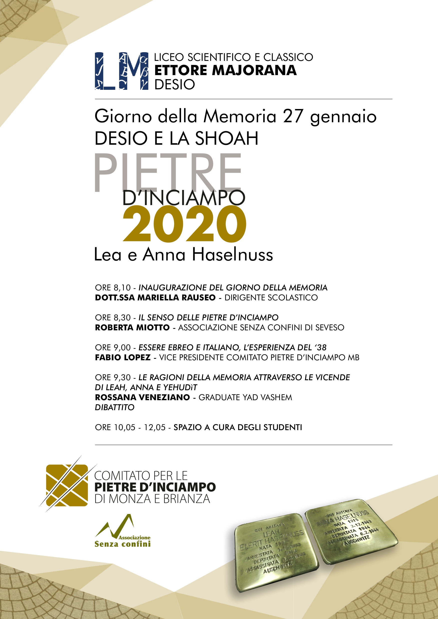 Giornata della Memoria / Mostra "PUNTI DI LUCE - ESSERE UNA DONNA NELLA SHOAH"