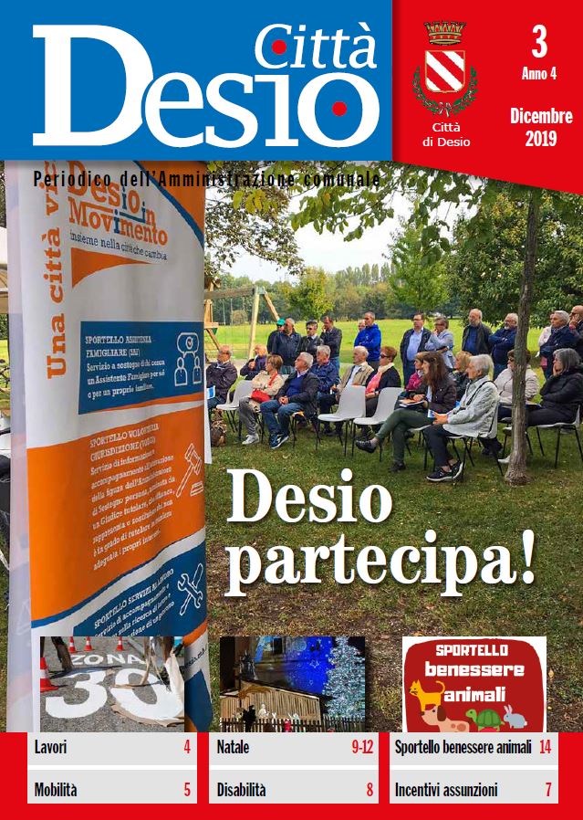Desio Città, in distribuzione il numero 3/2019 dell’informatore comunale. Spazio alla Partecipazione
