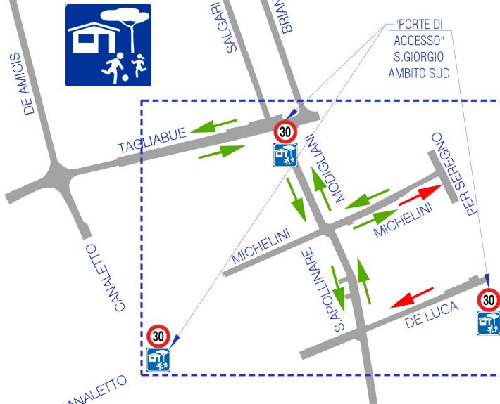 San Giorgio, Isole ambientali e Zone 30, in corso interventi per la moderazione del traffico