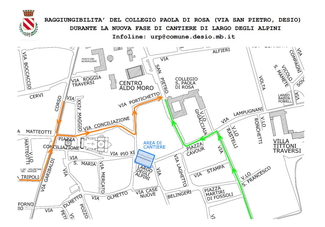 Lavori in Largo Alpini e alla terza porta del nuovo Centro in Garibaldi-Borghetto-Grandi: modifiche alla viabilità non impediscono spostamenti in auto in centro