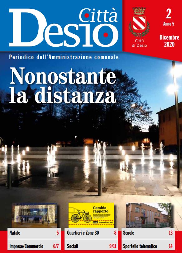 Desio Città, in distribuzione il numero 2/2020 dell’informatore comunale. Info utili per tutti