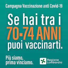Vaccini, dall’8 aprile al via le prenotazioni per la fascia 70/74 anni